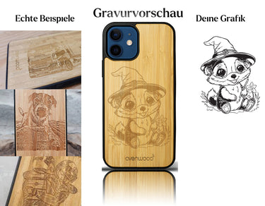 INDIVIDUELL iPhone 12 Bambus-Kunststoff